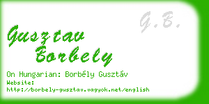 gusztav borbely business card