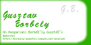 gusztav borbely business card